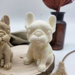 French Bulldog Candle Vegan Soy Wax Best Friend Gift Birthday Christmas Frenchie Scented Dog - thumbnail 2
