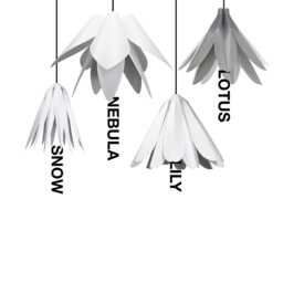 Nebula Flower Light Shade, White Lampshade, Modern Pendant Lighting, Made in UK - thumbnail 4