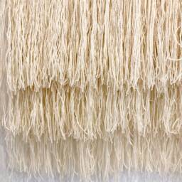 Natural Wool Wall Hanging - Woven Tapestry Textile Art Macrame Decor Large Boho Interior Accent Fiber - thumbnail 2