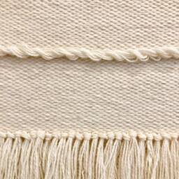 Natural Wool Wall Hanging - Woven Tapestry Textile Art Macrame Decor Large Boho Interior Accent Fiber - thumbnail 3