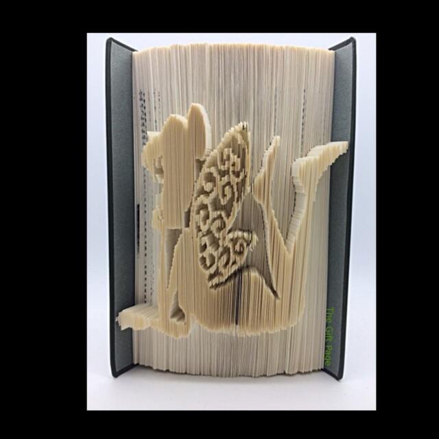 Fairy Folded Book Art Handmade Christmas Decor - image 1