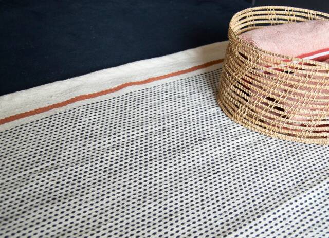 striped Bath Mat - Bathroom Rug Cotton Rugs Modern Flatwoven Bathtub Accessories Bathmat Runner Set 26x20 2x3 - image 1