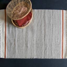striped Bath Mat - Bathroom Rug Cotton Rugs Modern Flatwoven Bathtub Accessories Bathmat Runner Set 26x20 2x3 - thumbnail 2