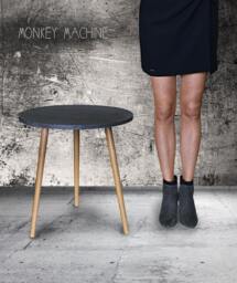 Coffee Table Concrete By Monkeymachinedesign, Round Table, Side Modern Design - thumbnail 1