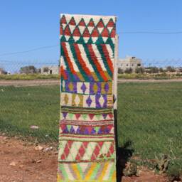 Colorful Moroccan Runner Rug Handwoven Berber Wool Hallway Rug - thumbnail 2