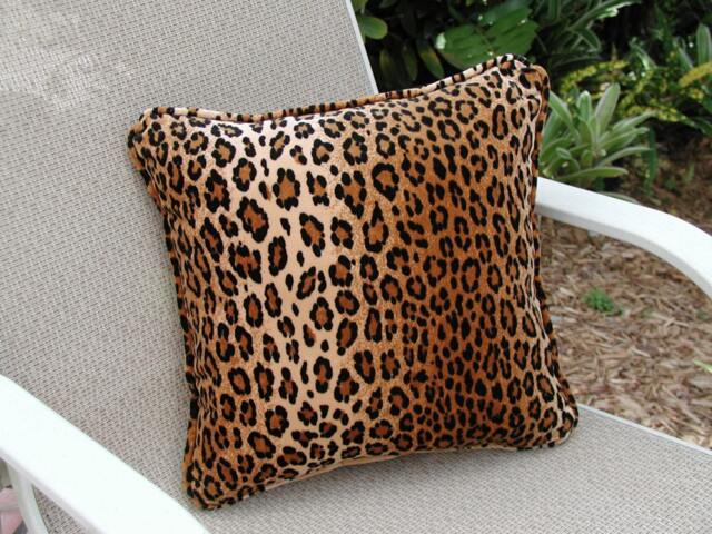 Cheetah Print Pillow, Gold British Velvet, Safari Home Decor - image 1