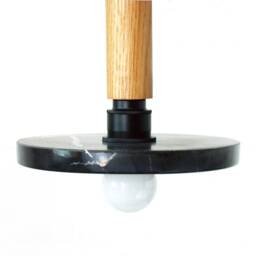 Black Veined Marble & White Oak Pendant Light Modern Kitchen Lamp Dining Room Lighting Living Bedside - thumbnail 4