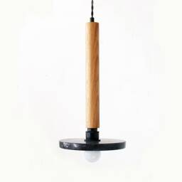 Black Veined Marble & White Oak Pendant Light Modern Kitchen Lamp Dining Room Lighting Living Bedside - thumbnail 2