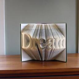 Best Selling Item - Dream Graduation Birthday Present Inspirational Art Home Decor Book Sculpture Unique Gift Altered - thumbnail 4
