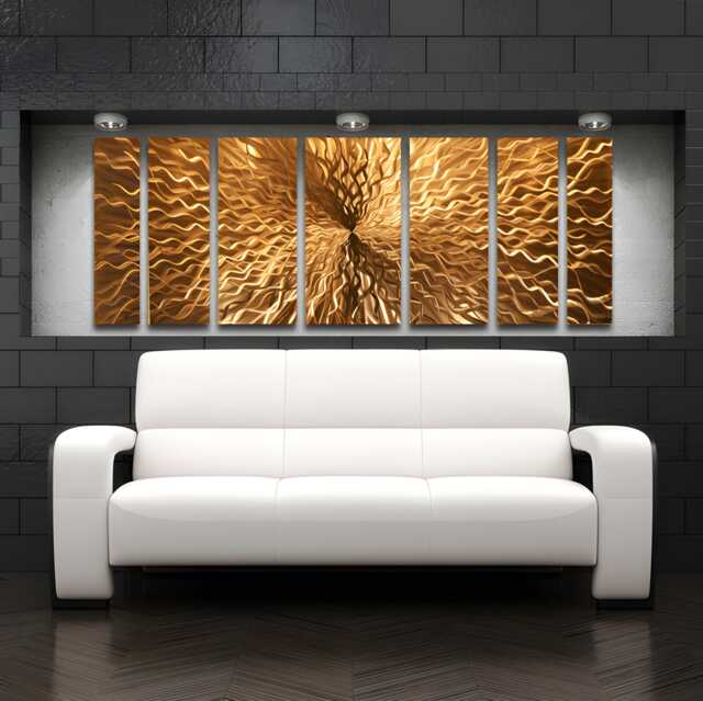 "Copper Metal Wall Art ""Cosmic Energy" - image 1