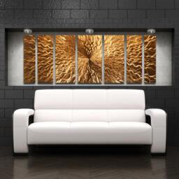"Copper Metal Wall Art ""Cosmic Energy" - thumbnail 2