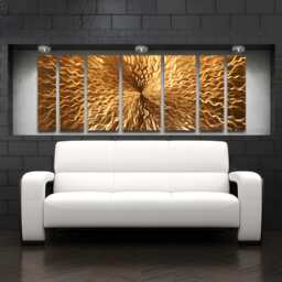 "Copper Metal Wall Art ""Cosmic Energy" - thumbnail 1