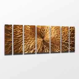 "Copper Metal Wall Art ""Cosmic Energy" - thumbnail 3
