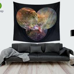 Space Tapestry, Nature Wall Tapestry, Spiritual Tapestry, Boho Tapestry, Nebula Wall Decor, Large Art - thumbnail 2