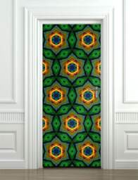 Shapes Door Sticker, Wallpaper, Mural, Kaleidoscope Wall Floor Bedroom Living Room Home Decor, Decor Mural - thumbnail 2
