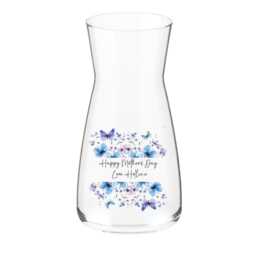 Personalised Vase Mothers Day Gift For Mum, Nan, Granny, Etc. Bridesmaid Gift, Your Text Birthday Wedding Anniversary Floral Present - thumbnail 2