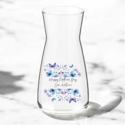 Personalised Vase Mothers Day Gift For Mum, Nan, Granny, Etc. Bridesmaid Gift, Your Text Birthday Wedding Anniversary Floral Present - thumbnail 1