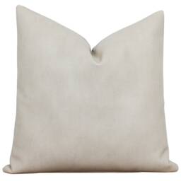 Tan Faux Leather Pillow Cover Covers Cushion Beige 20x20 18x18 - Tucker - thumbnail 3