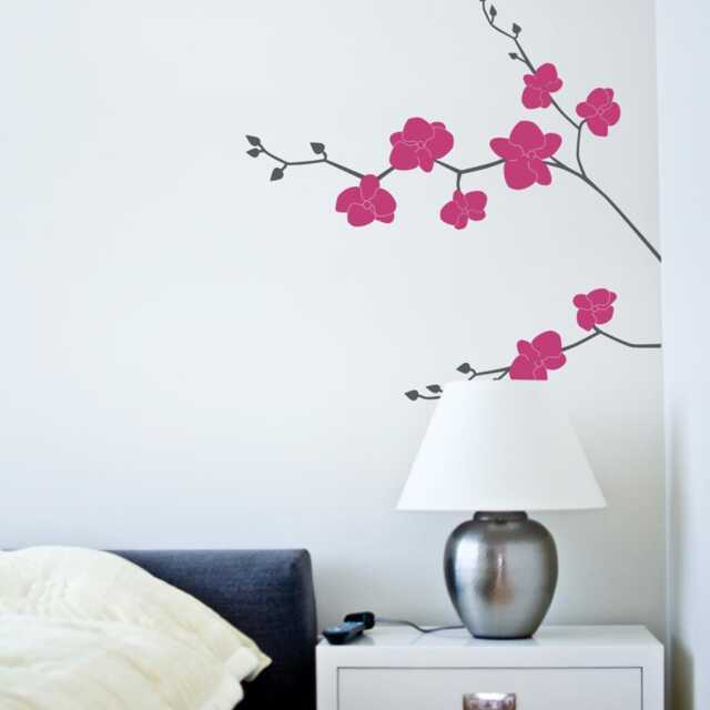 Orchid Flower Decal - Nature Vinyl Wall - image 1
