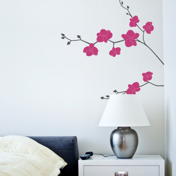 Orchid Flower Decal - Nature Vinyl Wall - image 1