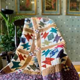 Country Quilt, Throw Quilt, Handmade Lap Patchwork Farmhouse Decor, Couch Blanket, Quilt Sale - thumbnail 3