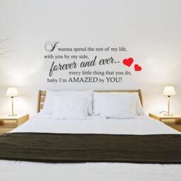 Lonestar - Amazed Lyrics Wall Sticker Contemporary Vinyl Decal Love - thumbnail 1