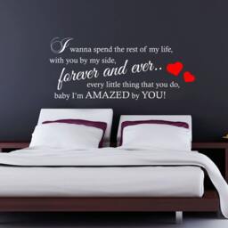 Lonestar - Amazed Lyrics Wall Sticker Contemporary Vinyl Decal Love - thumbnail 2