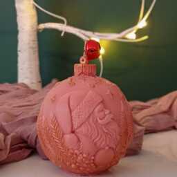 Handmade Christmas Ball Candle Soy & Bee Wax Home Decor - thumbnail 2