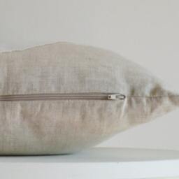 Pillow Beige With White Heart, Heart Pillow, Shabby Chic Romantic Gift For Mom, Girl, Handmade Pillow Cover - thumbnail 3