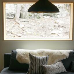 Grey Branch Pattern Lumbar Pillow Sham-Hand Block Printed - 12x24 Cotton Throw Cover - thumbnail 3