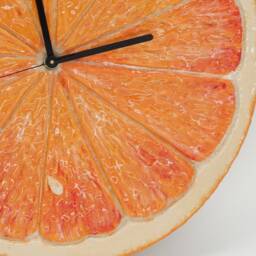 Handmade Ceramic Orange Slice Clock - Realistic Kitchen Decor - thumbnail 3