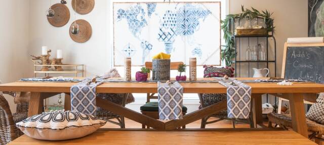 African/Ethnic Dining Room Table Setting - image 1