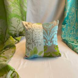 Aqua Blue Velvet Pillow Cover 15 - thumbnail 4