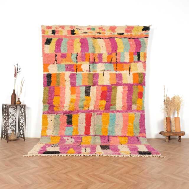 Moroccan Rug, Berber Handwoven Boujaad Rug , 6x9 Rug , Colorful Boho - image 1