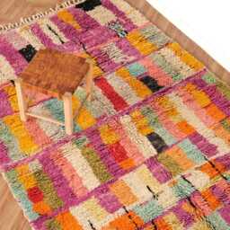 Moroccan Rug, Berber Handwoven Boujaad Rug , 6x9 Rug , Colorful Boho - thumbnail 2