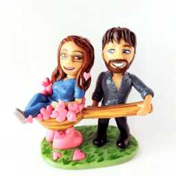 Custom Figure Valentines Day Gift For Boyfriend Girlfriend, Figurine From Photo, Cartoon Portrait Look Alike Doll Custom Clay Figures - thumbnail 2
