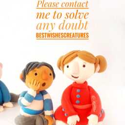 Custom Figure Valentines Day Gift For Boyfriend Girlfriend, Figurine From Photo, Cartoon Portrait Look Alike Doll Custom Clay Figures - thumbnail 4
