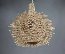 Rustic Wood Stick Chandelier - Bird Nest Style Pendant Light Natural Wooden Lighting