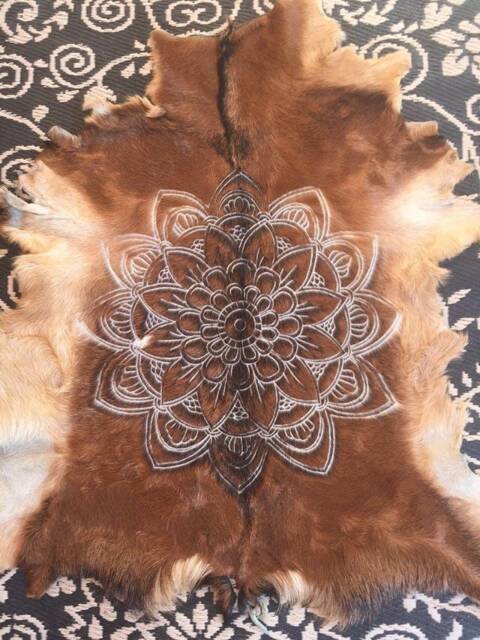 Mandala Goat Hide - image 1