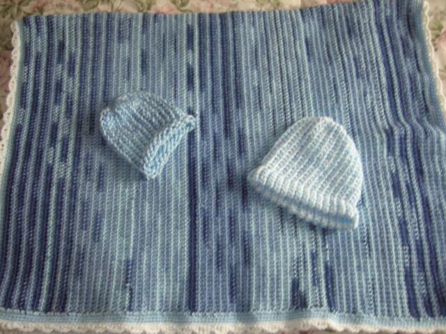 Baby Blanket For Boys With Matching Hats - Infant & Toddler - Throw Quilt - image 1