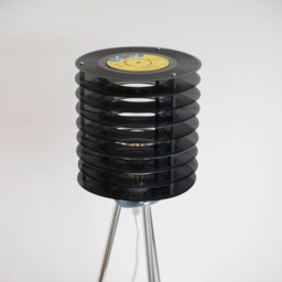 Retro Stack Style Upcycled 7 Inch Single Vinyl Records Table Lamp, Ideal For Home & Industrial Spaces. Handmade Music Lovers - thumbnail 3
