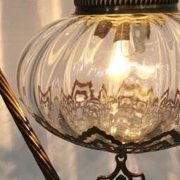 Blown Clear Glass Floor, Table, Chandelier Lamp Replacement Part Only - thumbnail 4