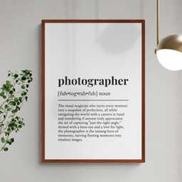 Photographer Funny Definition Job Work Gift Wall Art Print - thumbnail 2