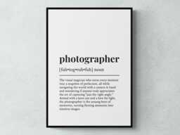 Photographer Funny Definition Job Work Gift Wall Art Print - thumbnail 1