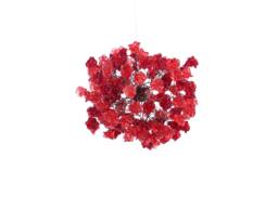 Hanging Ceiling Light With Red Roses Flowers For Hall Or Over Kitchen Island, Home Decor, Romantic & Unique Light