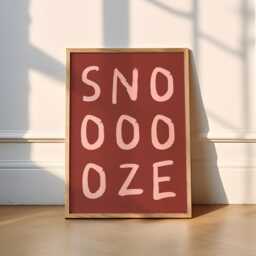 Snooze Print - 6 Colours Typography - Retro, Humour, Vibrant, Trendy, Funky, Poster, Bedroom, Sleep, Wholesome, Wall Art, Funny, Cute, Kid - thumbnail 3