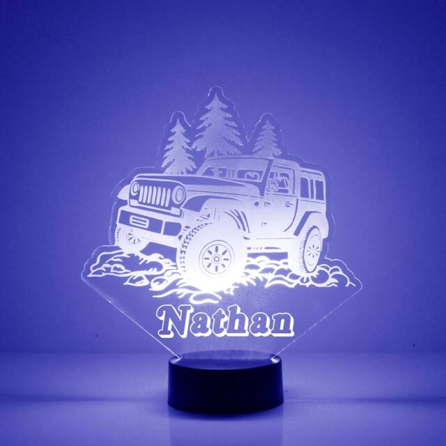 Light Up Suv Truck, Custom Engraved Night Light, Personalized Free, 16 Color Options With Remote Control, Truck - image 1