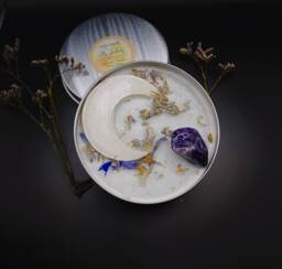 My Lullaby Lavender Soy Candle Amethyst Stone, Aromatherapy Relax Candle