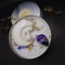 My Lullaby Lavender Soy Candle Amethyst Stone, Aromatherapy Relax Candle - thumbnail 2