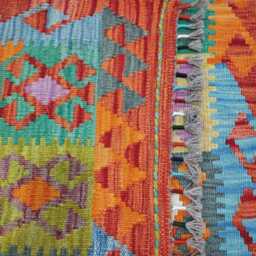 Classic Kilim Rug, Handmade Artisan Afghan Turkish Scandinavian Navajo Bohemian Wool Flatweave Multicolour Rug 133x84 cm - thumbnail 3